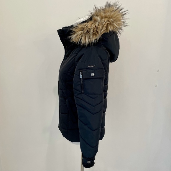 DKNY - Fur Hooded Jacket - Picture 3 of 3